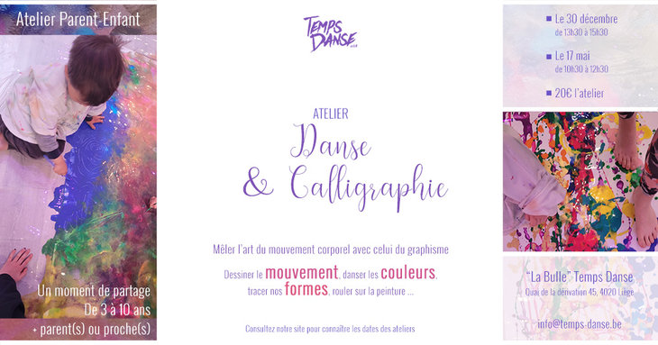 Stages,cours Ateliers Parent-enfant  Danse & Calligraphie 
