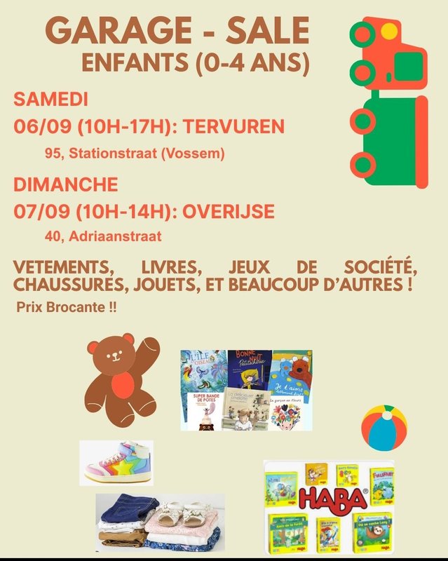  Garage sale : enfants ans