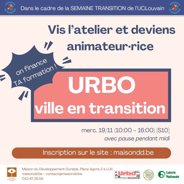 Conférences Formation l outil pédagogique : Urbo, ville transition