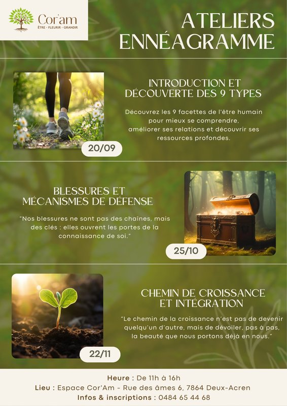 Stages,cours Approfondissement 9 types d Ennéagramme