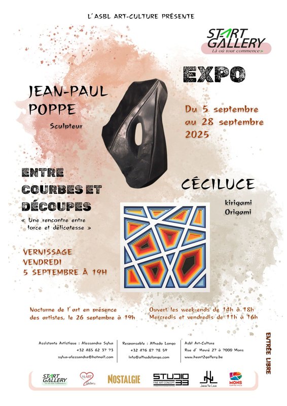 Expositions Exposition  Entre courbes découpes  Céciluce & Jean-Paul Poppé