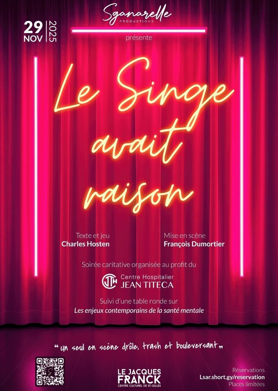 Spectacles Seul scène Singe avait raison 