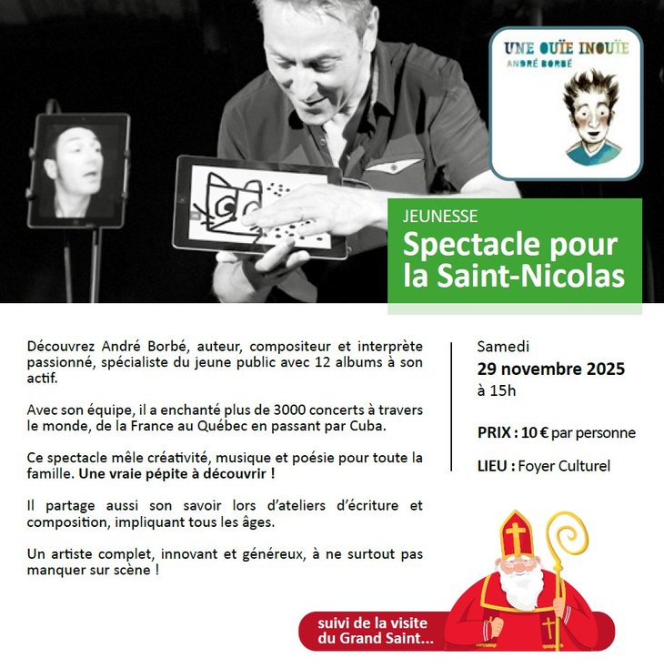 Spectacles Spectacle -  Une ouïe inouïe  d André Bordé suivi la visite Grand Saint