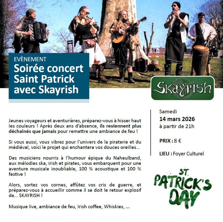 Concerts Concert la Saint-Patrick avec Skayrish