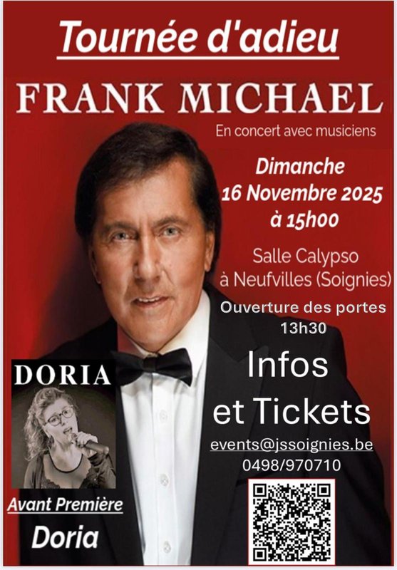 Concerts Tournée d adieu Frank Michael