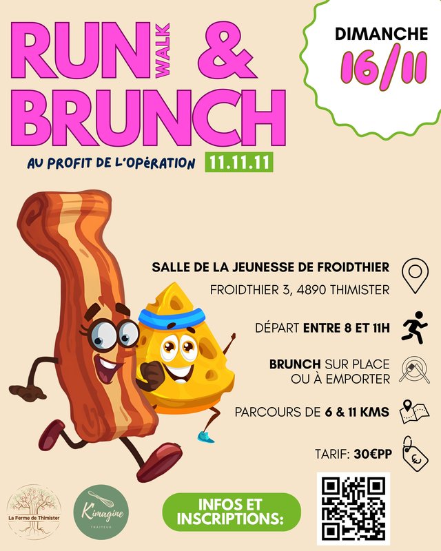 Loisirs Run & Brunch - profit l opération 11.11.11