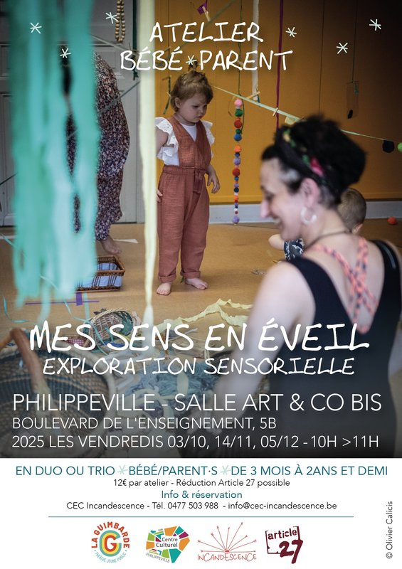 Stages,cours Atelier bébé parent - exploration sensorielle
