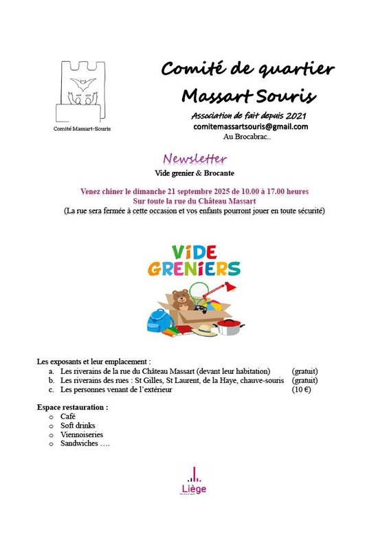  Vide grenier quartier Château Massart