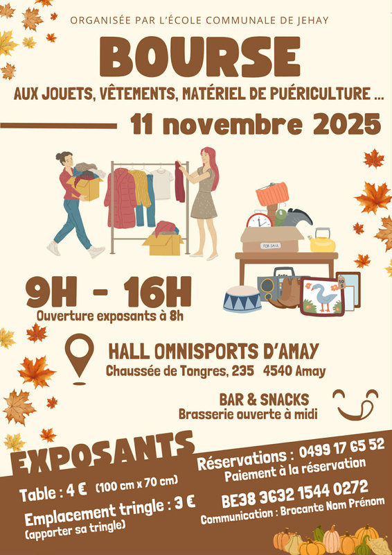 Loisirs Bourse jouets, vêtements matériel puériculture