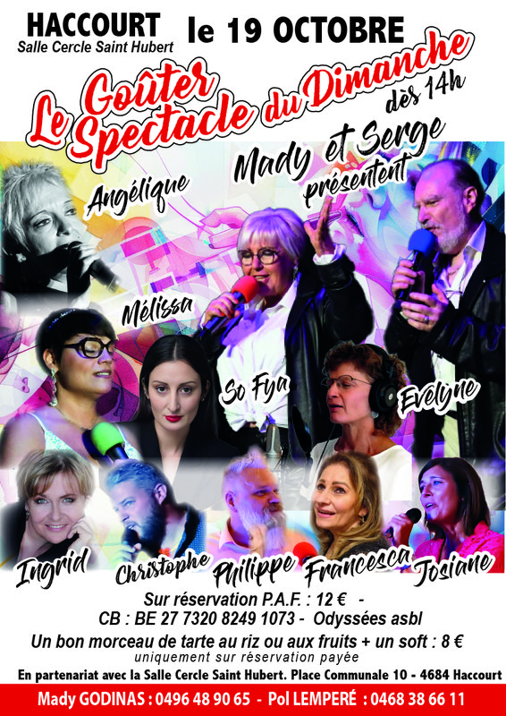 Spectacles Le goûter spectacle dimanche après-midi