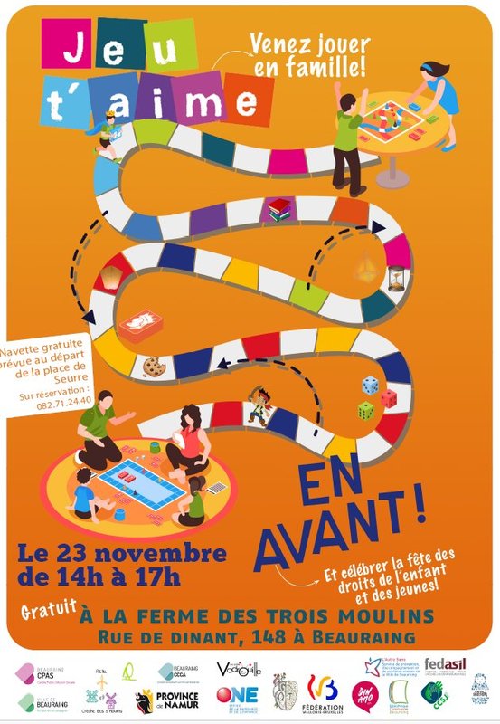 Loisirs Jeu t aime - avant : venez jouer famille