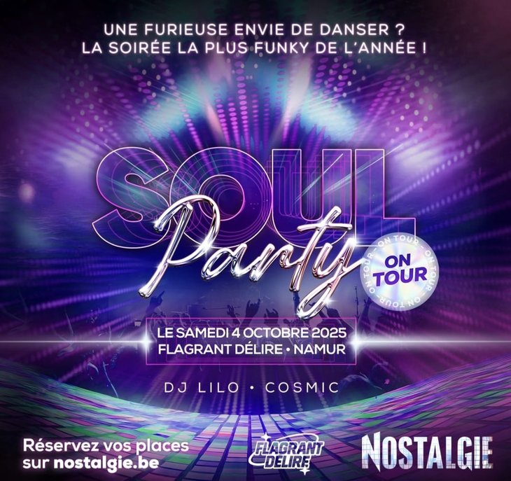 Soirées Nostalgie soul party Namur