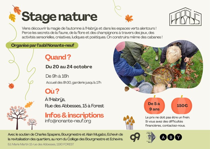 Stages,cours Stage nature pour enfants l’Habrÿs