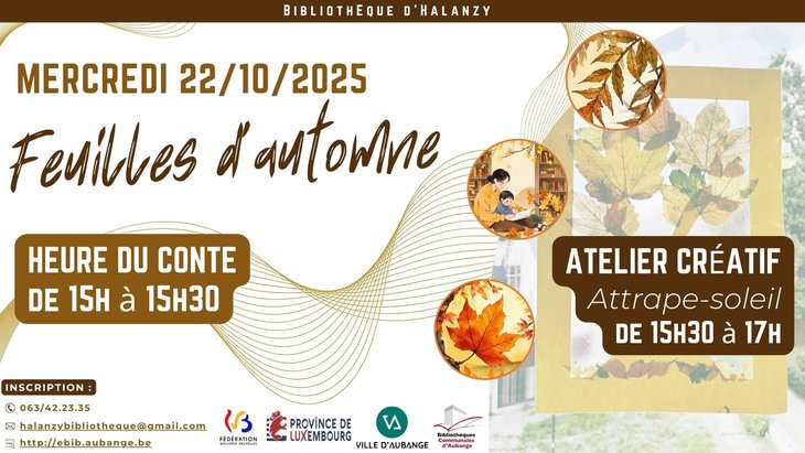 Stages,cours Heure conte atelier créatif | Feuilles d automne