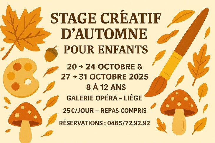 Stages,cours Ateliers créatifs : Stage créatif d’automne