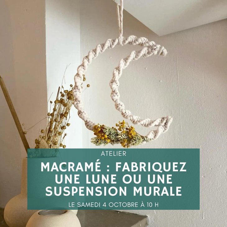 Stages,cours Atelier macramé : fabriquez lune une suspension murale