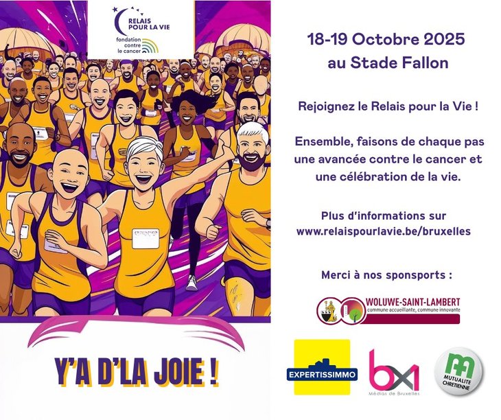 Loisirs Relais pour Vie Bruxelles Fondation Contre cancer