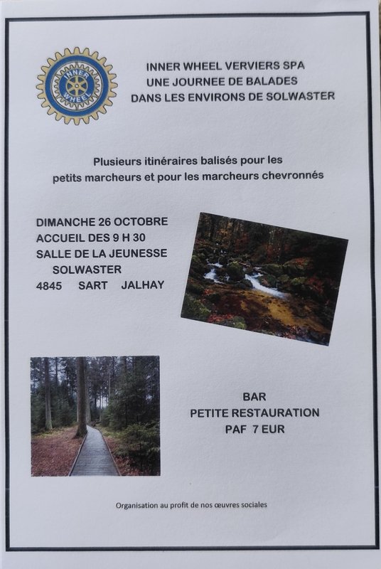 Loisirs Balade organisée Inner-wheel Verviers/Spa