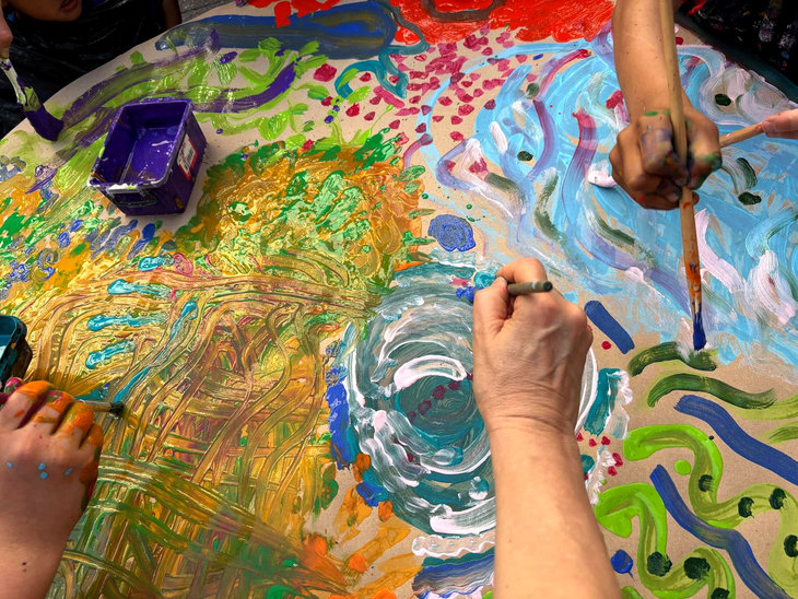 Stages,cours Peinture cercle spontanée