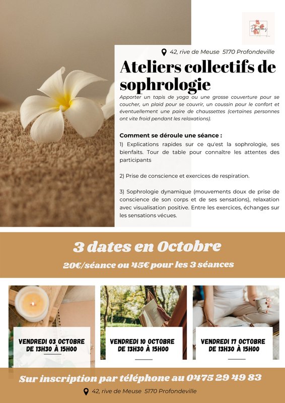 Stages,cours Atelier collectif sophrologie