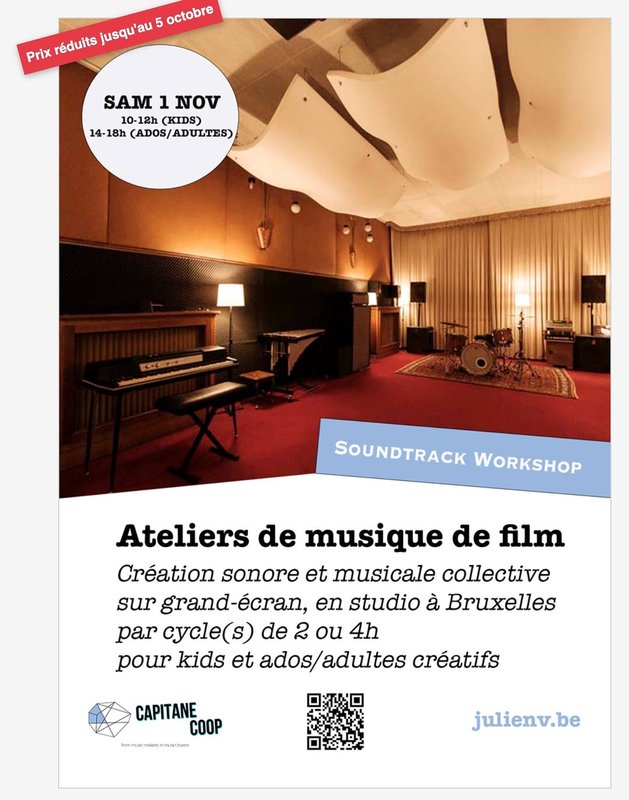 Stages,cours Atelier musique film studio grand-écran)