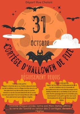 Loisirs Cortège d Halloween Fize-Fontaine