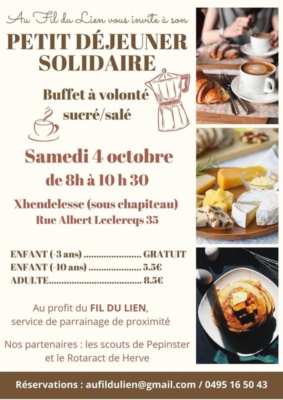 Loisirs Petit déjeuner solidaire