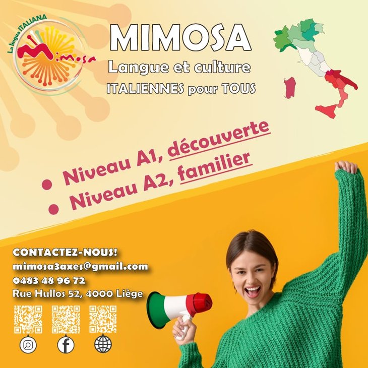 Stages,cours Cours langue italienne - niveau débutants A1
