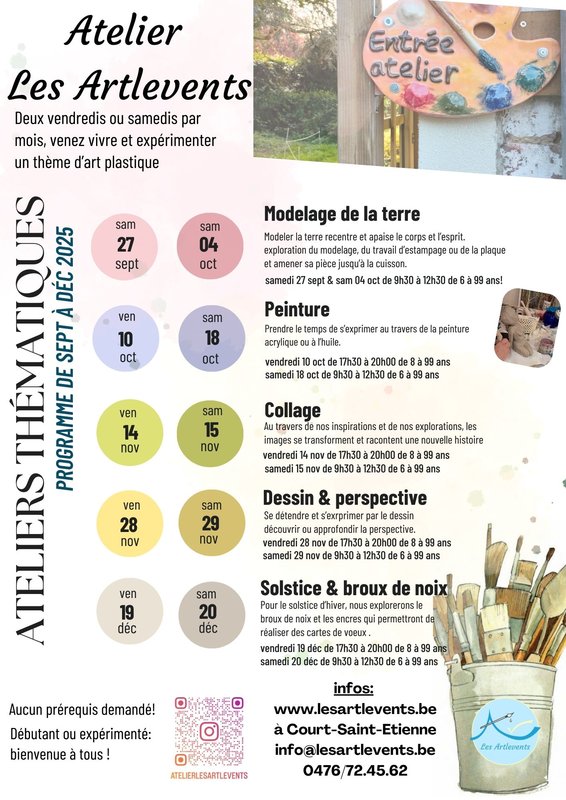 Stages,cours Matinée thématique: exploration la peinture