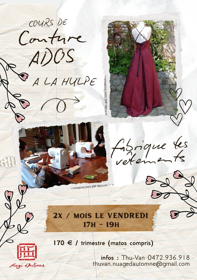 Stages,cours Cours couture Ados
