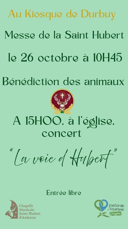 Loisirs Messe la saint Hubert Bénédiction animaux