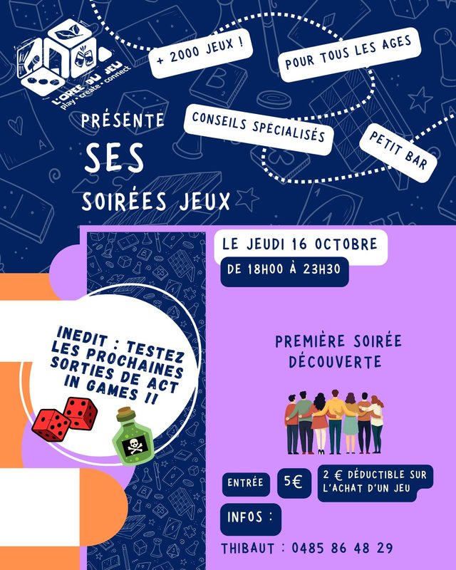 Loisirs Soirée jeux société -