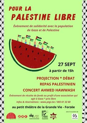 Spectacles Pour Palestine libre - Visuel Palestine
