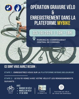 Loisirs Opération gravure vélo enregistrement dans plateforme