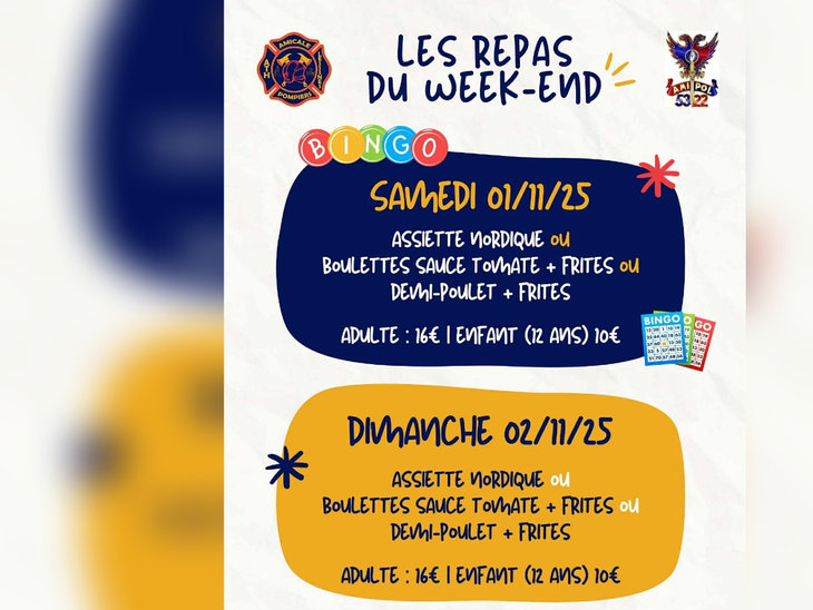 Soirées Repas weekend secours
