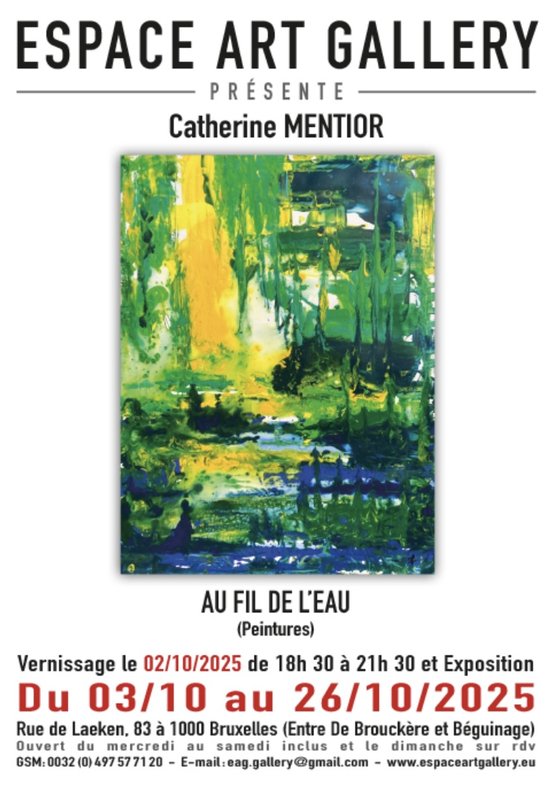 Expositions Vernissage l Exposition Au de l’eau de l artiste Catherine Mentior