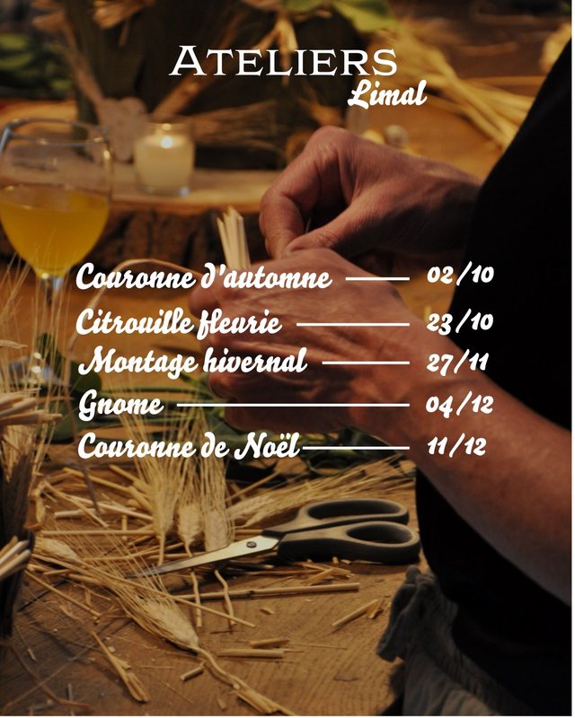 Stages,cours Atelier d’art floral « Couronne d’automne »