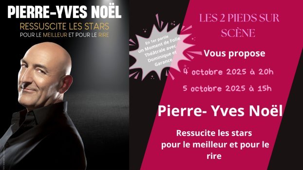 Spectacles Pierre Yves Noël ressuscite stars pour meilleur pour rire