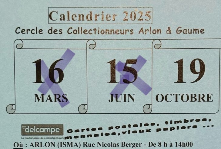 Loisirs Bourse Cercle Collectionneurs Arlon Gaume