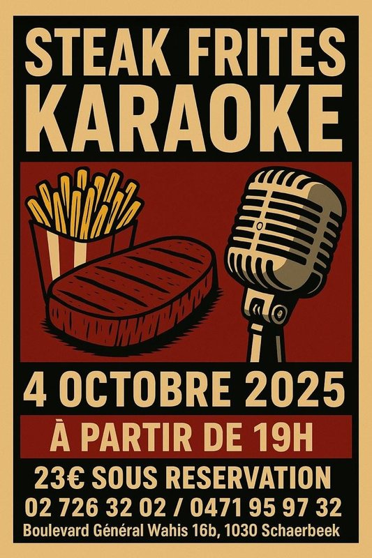 Soirées Soirée steak frites, Karaoke