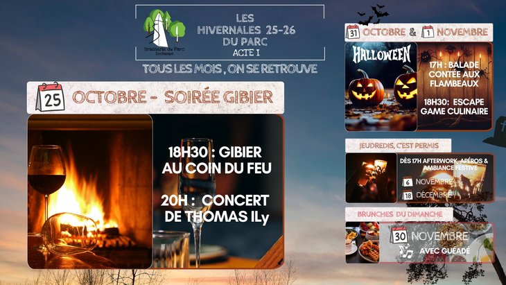 Soirées Soirée Gibier & concert live Thomas iLy
