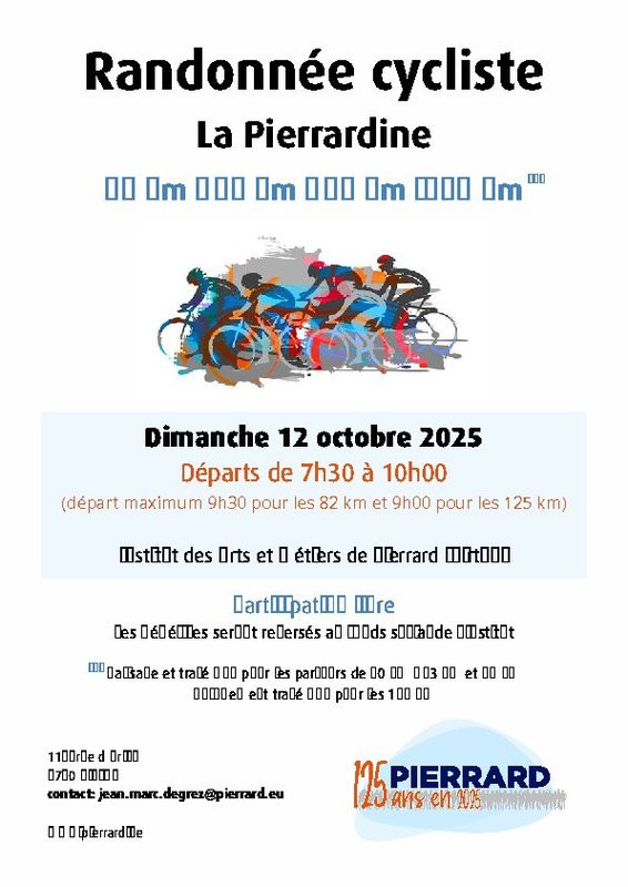 Loisirs Randonnée cycliste Pierrardine