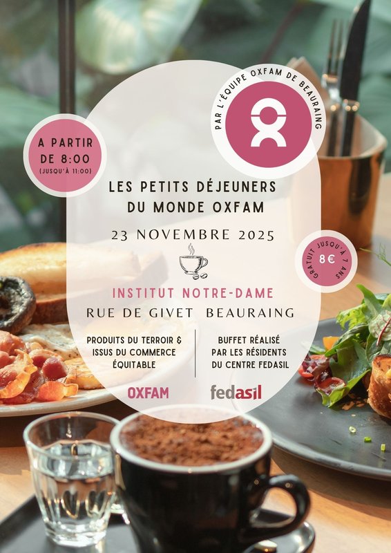 Loisirs Les petits déjeuners Monde Oxfam