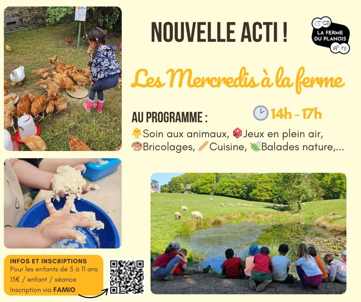 Stages,cours Les Mercredis après-midi la Ferme