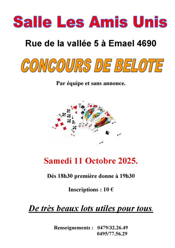 Loisirs Concours belote