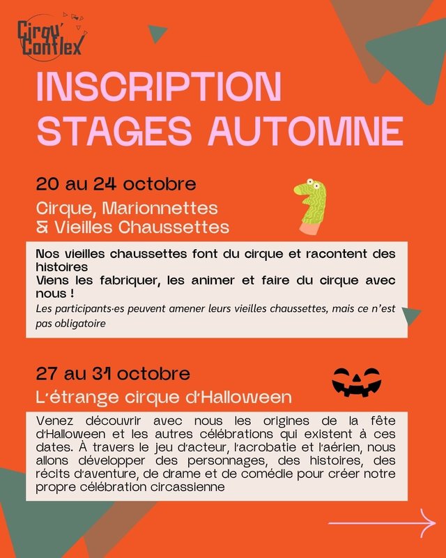 Stages,cours Stage multicirque - L étrange Cirque d Halloween
