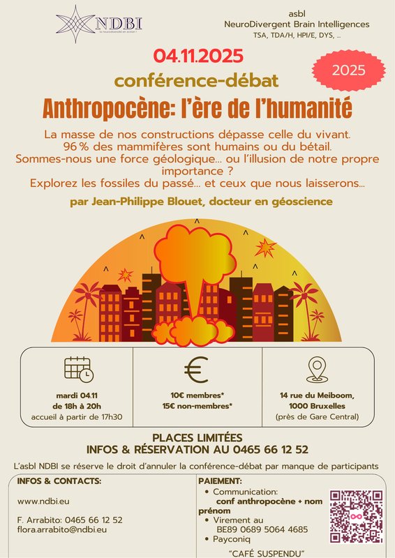 Conférences Conférence-débat  Anthropocène: ère l humanité? 