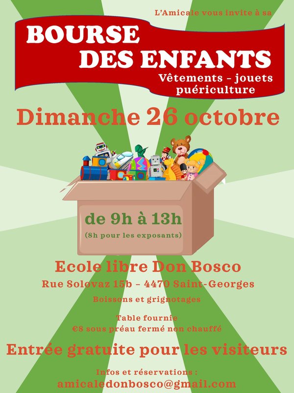 Loisirs Bourse jouets, livres/vêtements enfant matériel puériculture