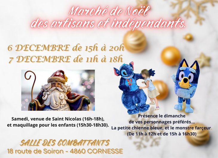 Marchés de Noël Marché Noël artisans indépendants.
