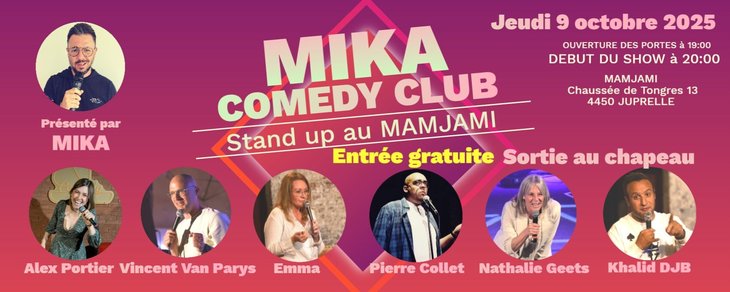 Spectacles Soirée stand avec Mika Comedy Club